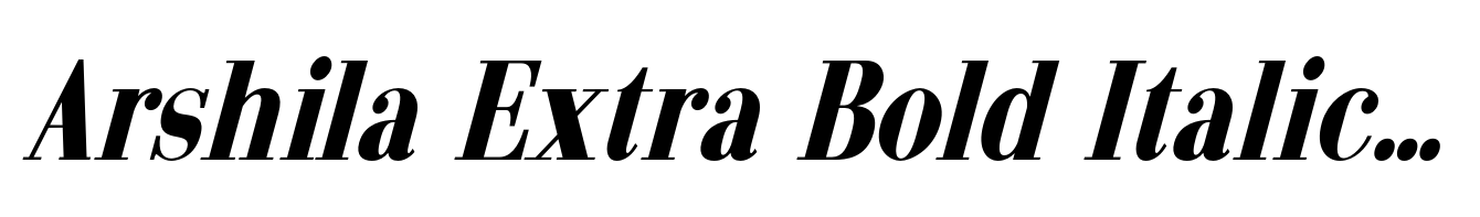 Arshila Extra Bold Italic Condensed